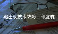 疑出现技术故障
�，印度航空一架航班折返香港