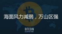 海面风力减弱
，万山区强季风预警信号解除